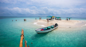 dinner on sandbar